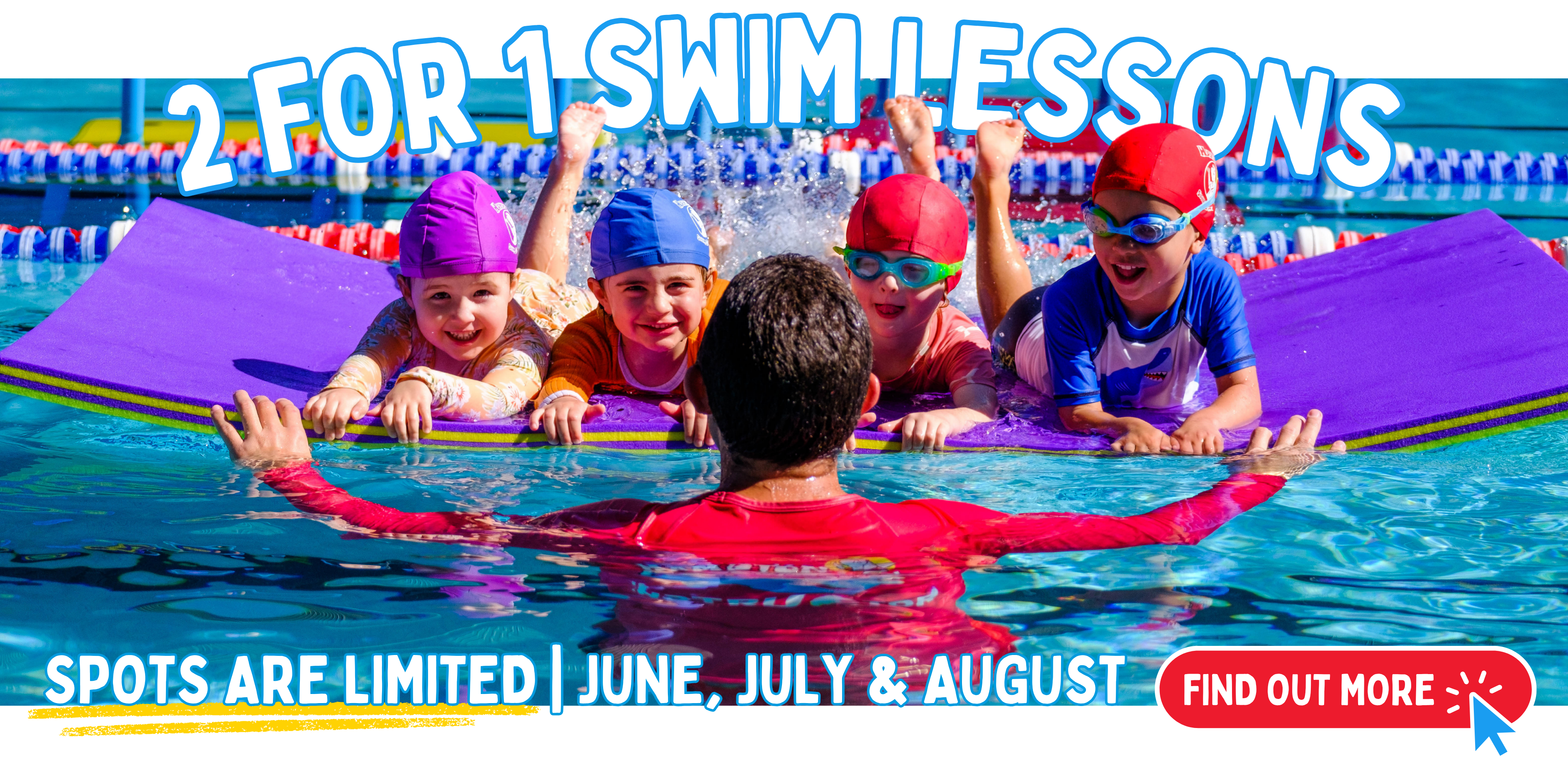 2 for 1 swimming lessons at Hampton Swim School