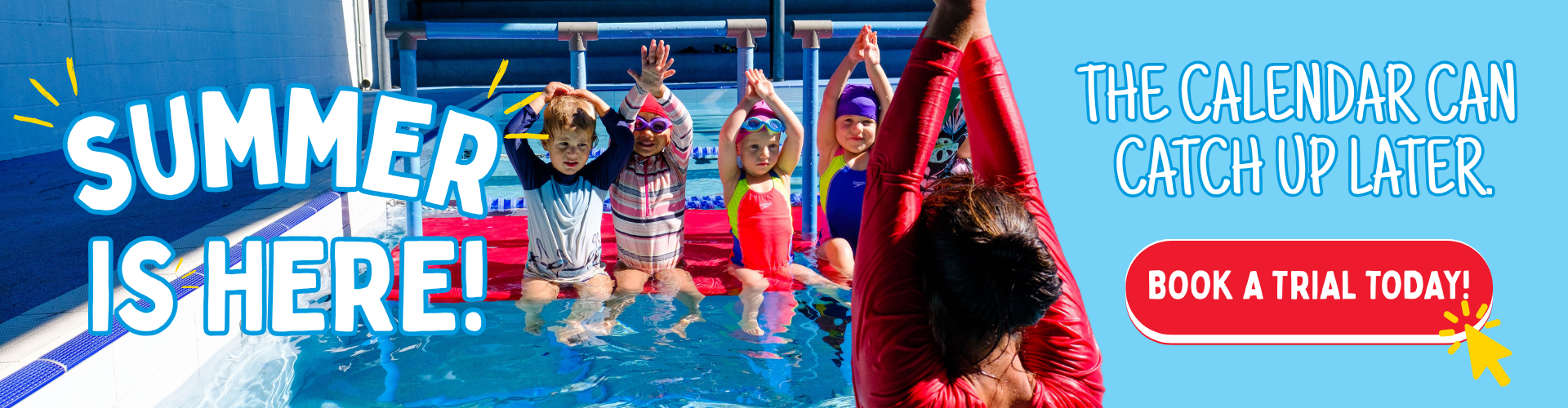 Summer is here. Hampton Swim School Lessons.