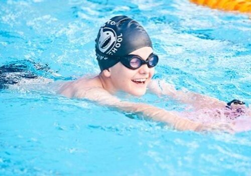 boy swimming